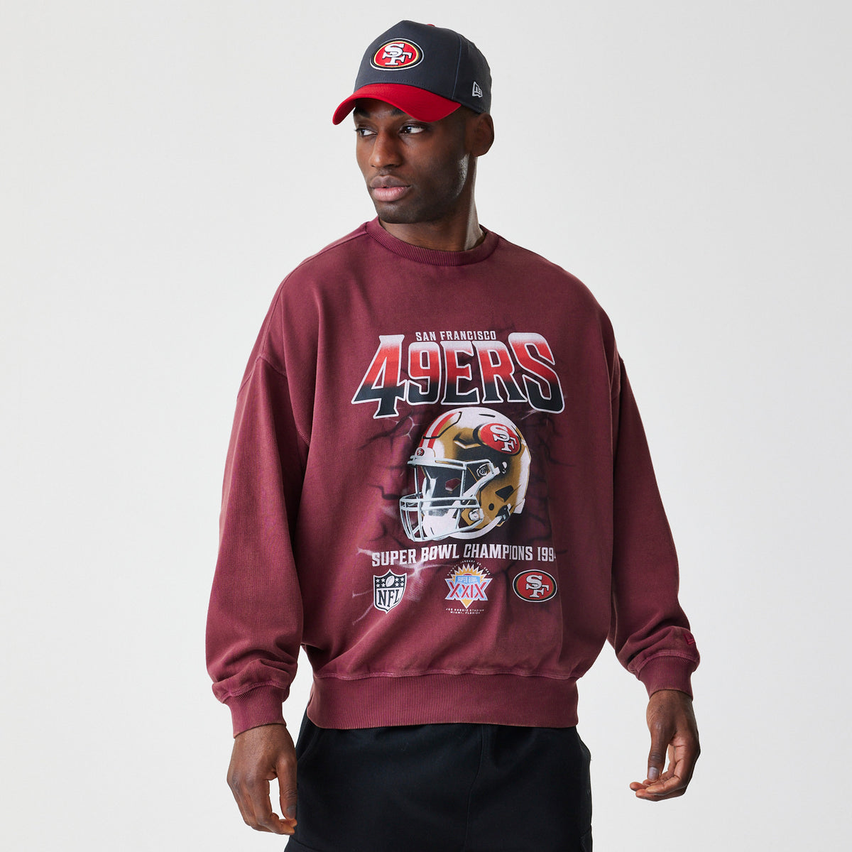 NFL WASHED BOXY CREW SAF49E  FBG - STADIUMDREAMS