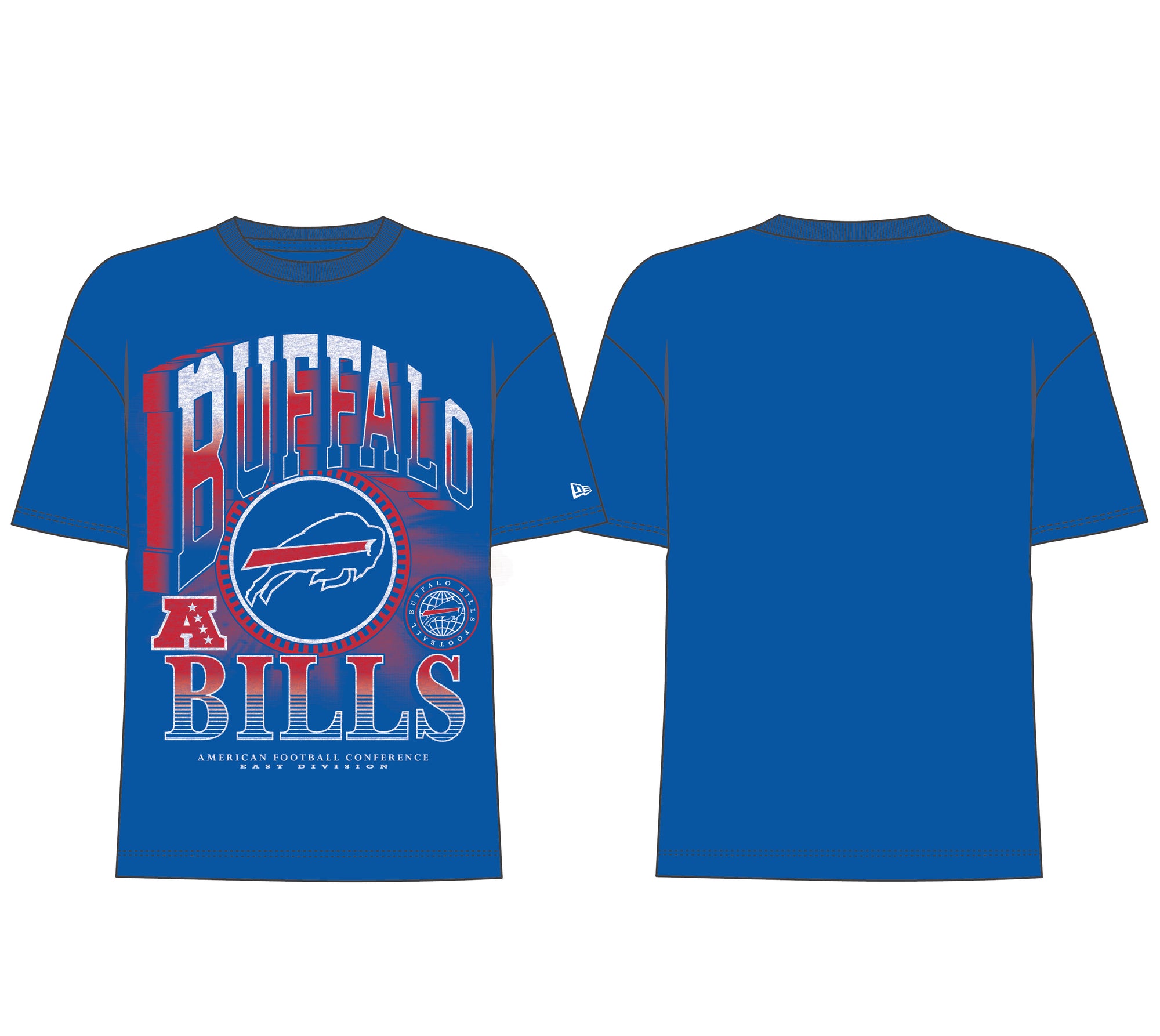 Buffalo Bills New Era USA Collection Vintage Style NFL T-Shirt Blau