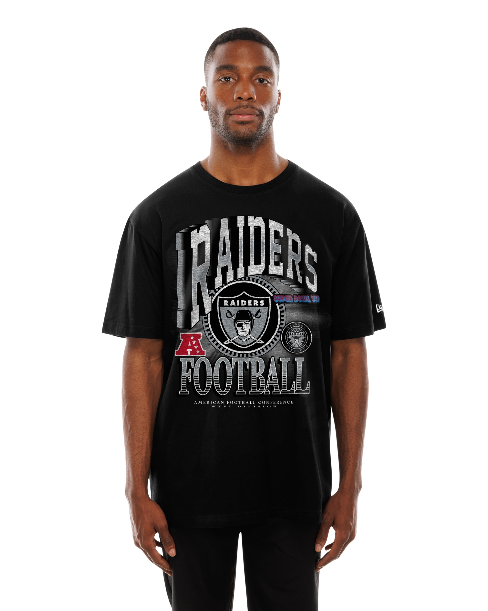 Las Vegas Raiders New Era USA Collection Vintage Style NFL T-Shirt Schwarz