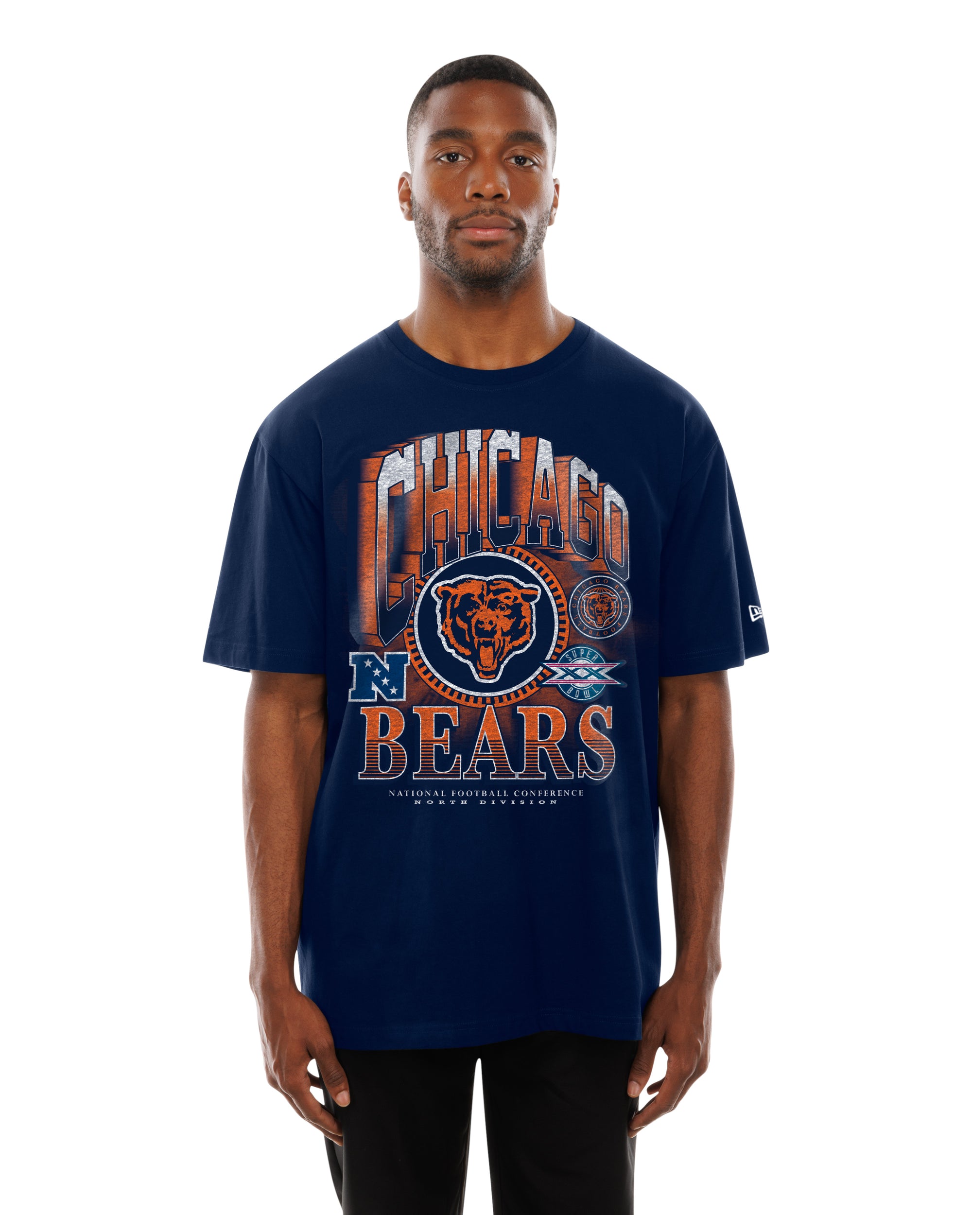 Chicago Bears New Era USA Collection Vintage Style NFL T-Shirt Navyblau