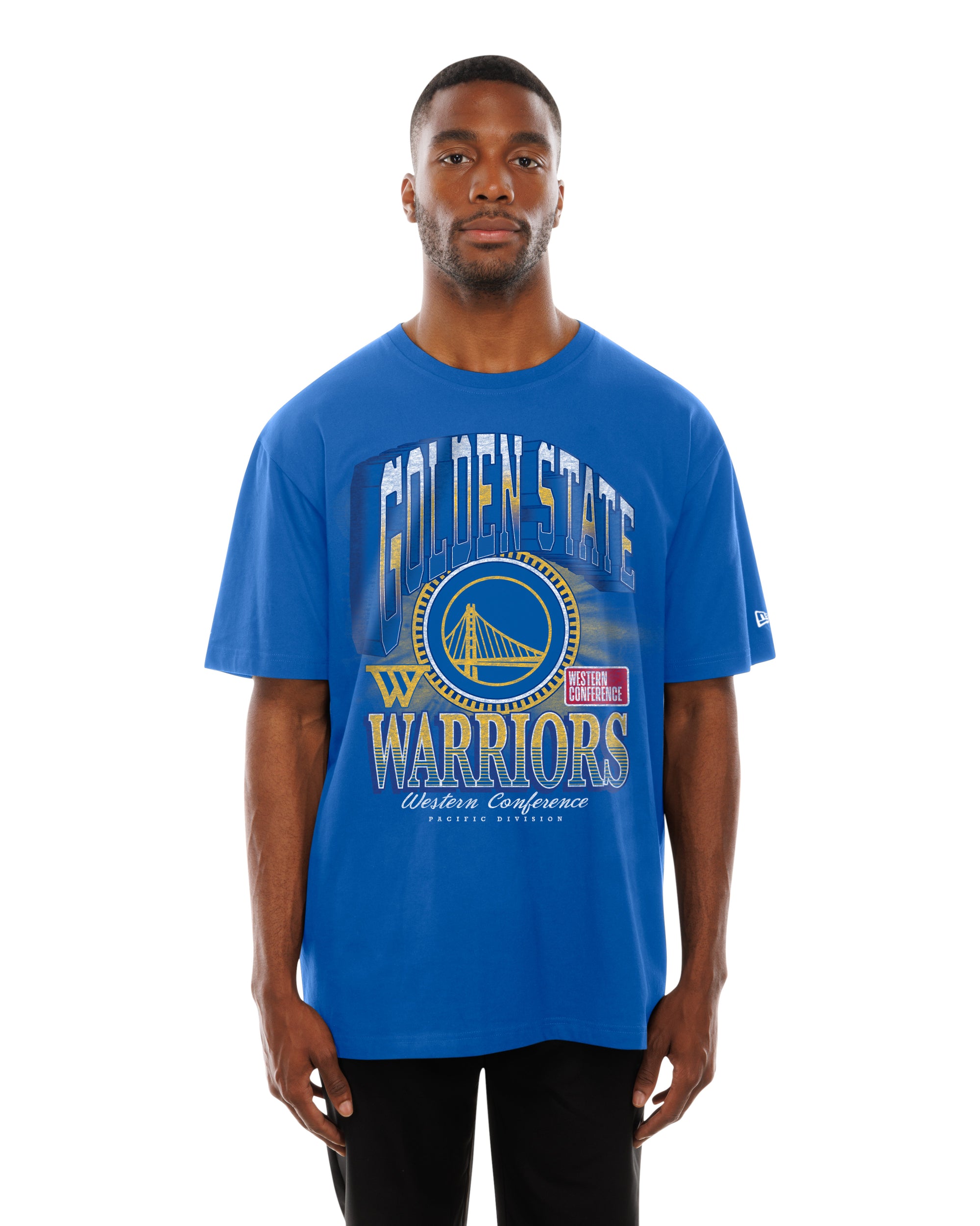 Golden State Warriors New Era USA Collection Vintage Style NBA T-Shirt Blau