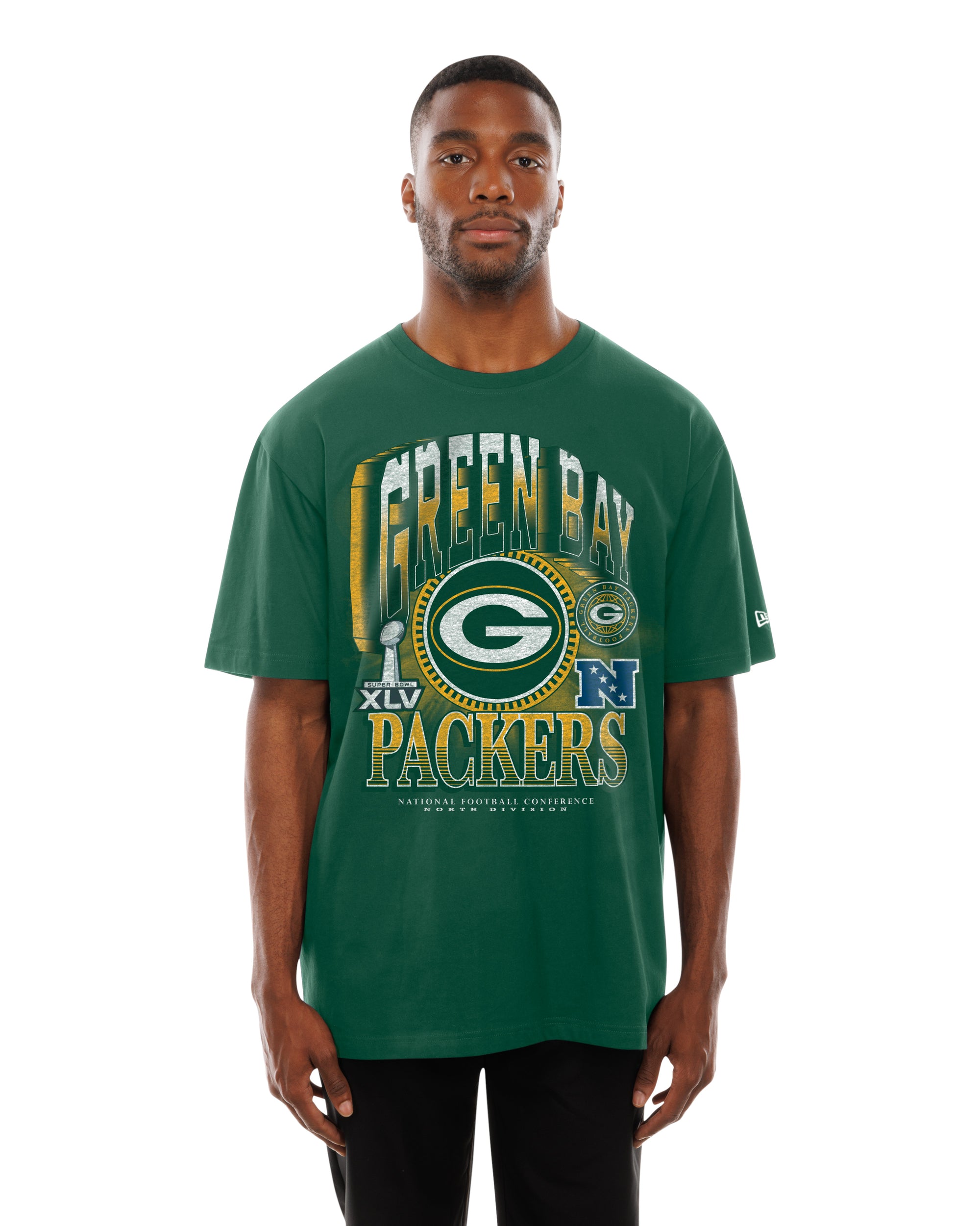 Green Bay Packers New Era USA Collection Vintage Style NFL T-Shirt Grün