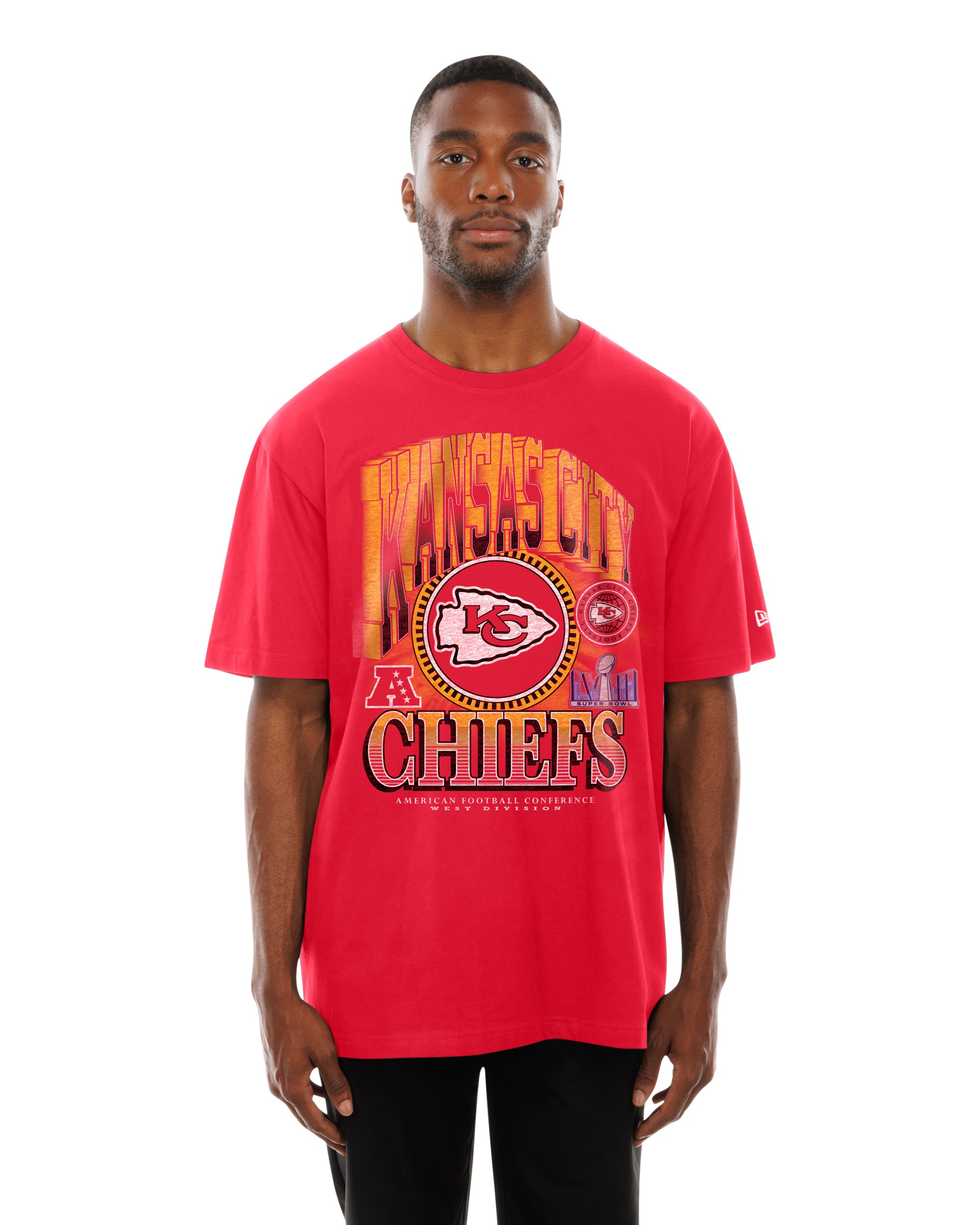 Kansas City Chiefs New Era USA Collection Vintage Style NFL T-Shirt Rot