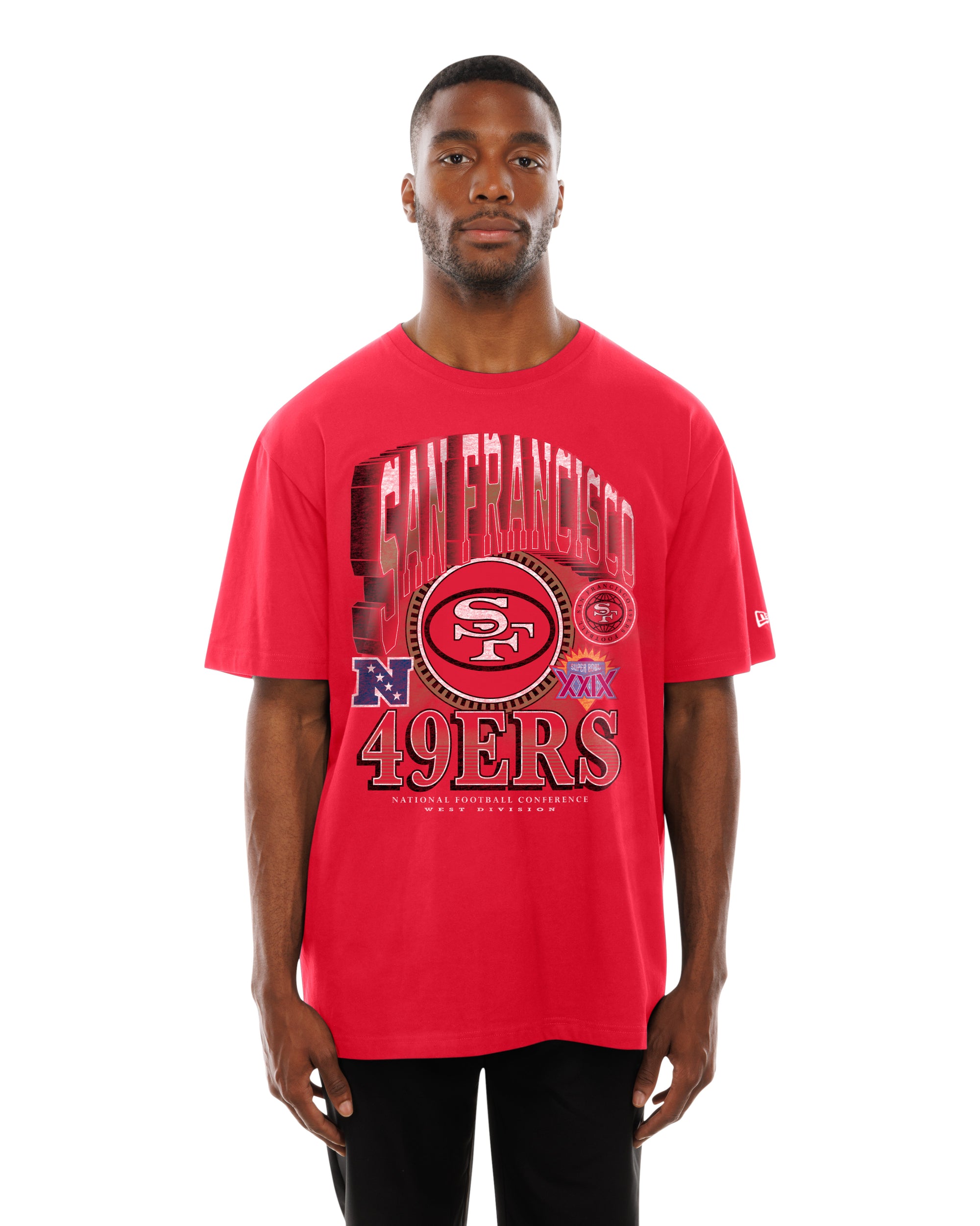 San Francisco 49ers New Era USA Collection Vintage Style NFL T-Shirt Rot