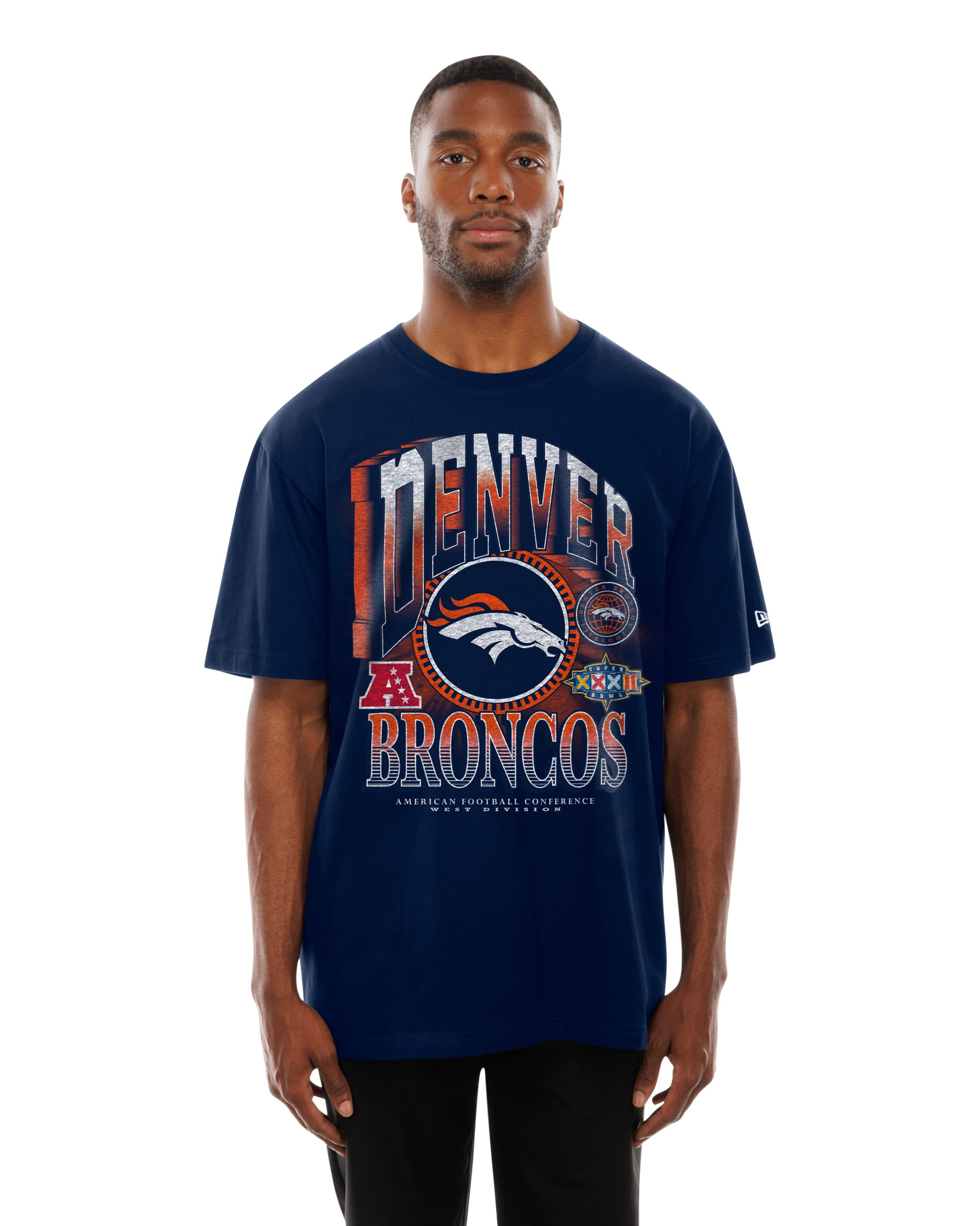 Denver Broncos New Era USA Collection Vintage Style NFL T-Shirt Navyblau