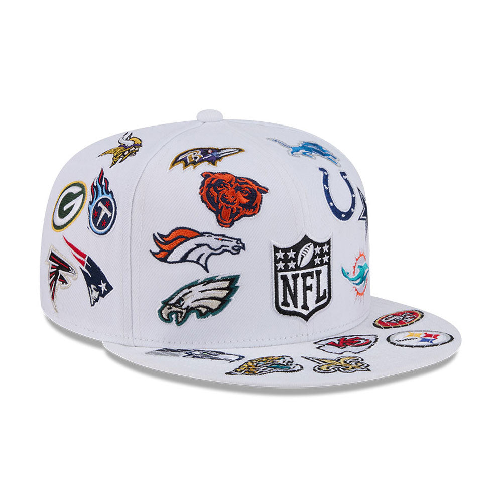 NFL Logo All Over Limited Edition New Era 59FIFTY Cap Weiß - STADIUMDREAMS