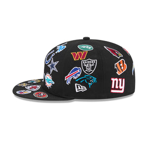 NFL Logo All Over Limited Edition New Era 59FIFTY Cap Schwarz - STADIUMDREAMS