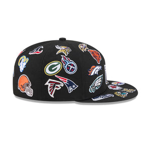 NFL Logo All Over Limited Edition New Era 59FIFTY Cap Schwarz - STADIUMDREAMS