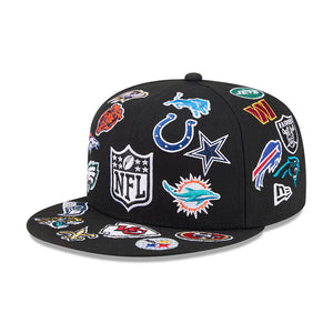 NFL Logo All Over Limited Edition New Era 59FIFTY Cap Schwarz - STADIUMDREAMS