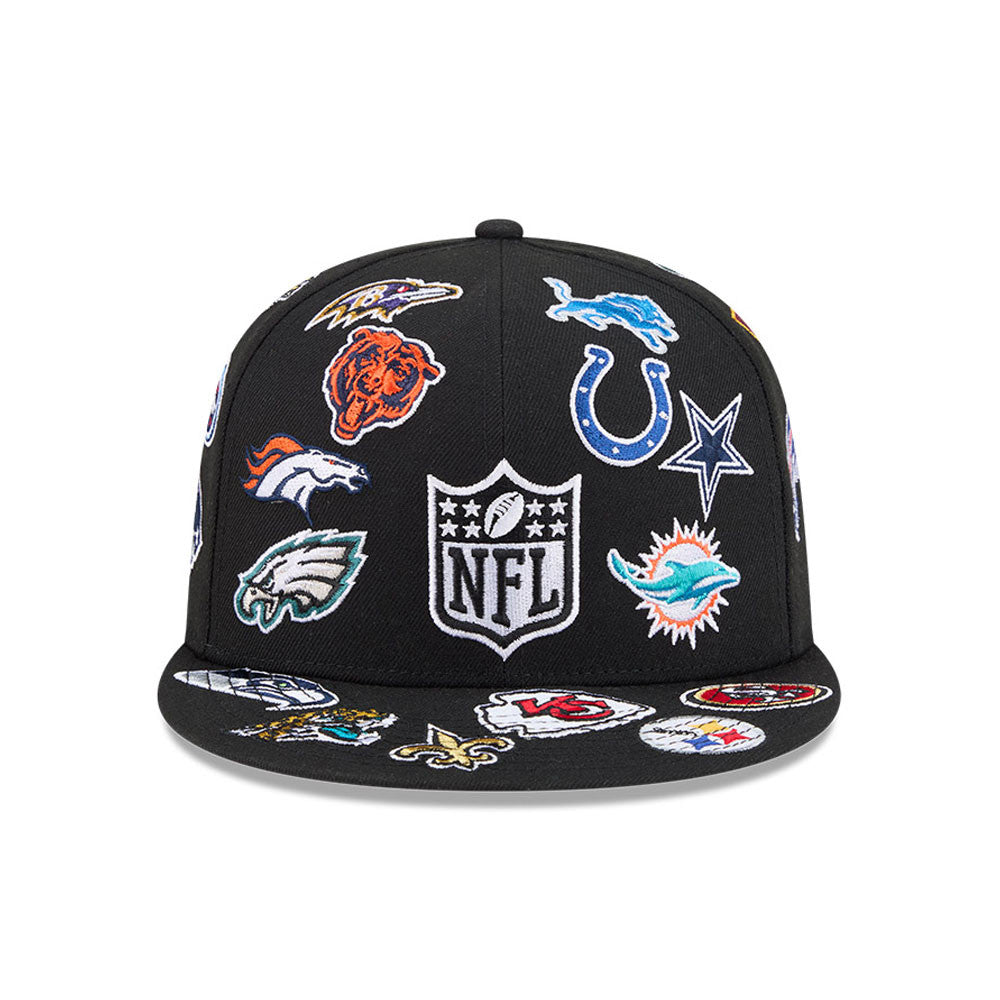 NFL Logo All Over Limited Edition New Era 59FIFTY Cap Schwarz - STADIUMDREAMS