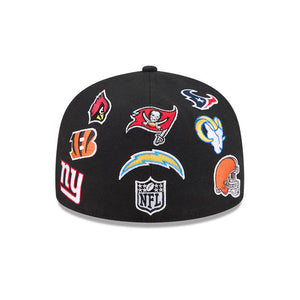 NFL Logo All Over Limited Edition New Era 59FIFTY Cap Schwarz - STADIUMDREAMS