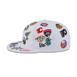 NHL Logo All Over Limited Edition New Era 59FIFTY Cap Weiß - STADIUMDREAMS