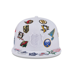 NHL Logo All Over Limited Edition New Era 59FIFTY Cap Weiß - STADIUMDREAMS
