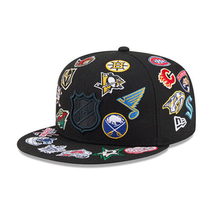 NHL Logo All Over Limited Edition New Era 59FIFTY Cap Schwarz - STADIUMDREAMS