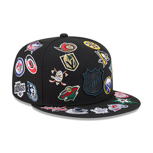 NHL Logo All Over Limited Edition New Era 59FIFTY Cap Schwarz - STADIUMDREAMS