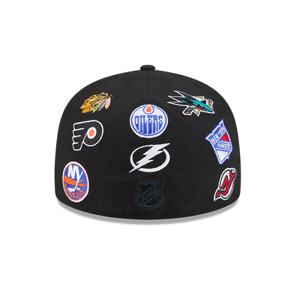NHL Logo All Over Limited Edition New Era 59FIFTY Cap Schwarz - STADIUMDREAMS