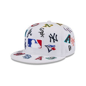 MLB Logo All Over Limited Edition New Era 59FIFTY Cap Weiß - STADIUMDREAMS