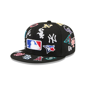MLB Logo All Over Limited Edition New Era 59FIFTY Cap Schwarz - STADIUMDREAMS