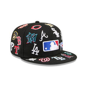 MLB Logo All Over Limited Edition New Era 59FIFTY Cap Schwarz - STADIUMDREAMS