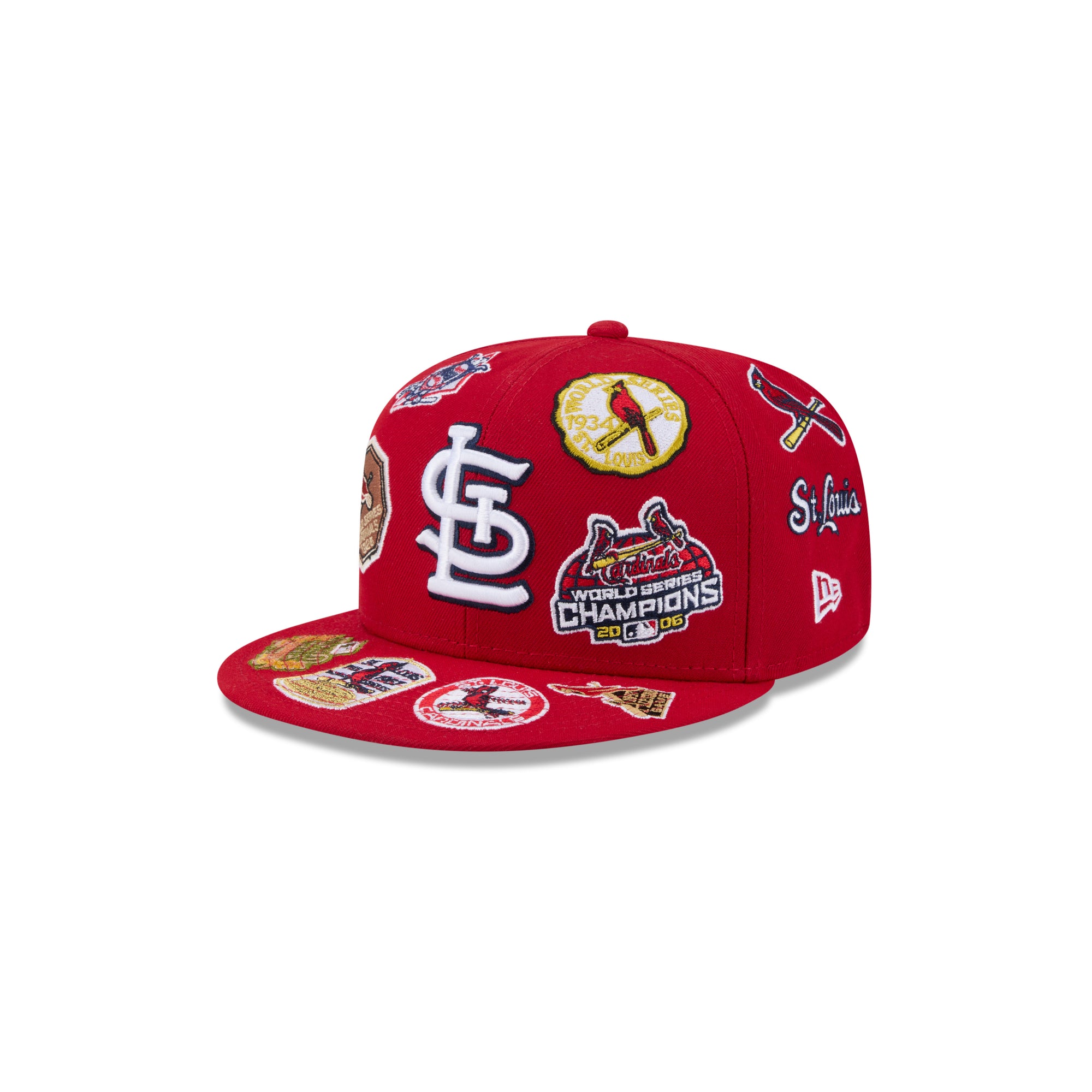 St. Louis Cardinals New Era 59FIFTY Cap mit All-Over-Design in Rot, hochwertige Baseball-Kappe für Fans