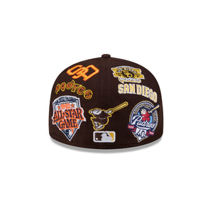 San Diego Padres All Over Limited Edition New Era MLB 59FIFTY Cap Braun - STADIUMDREAMS