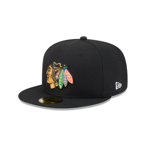 Chicago Blackhawks New Era OTC 59FIFTY Fitted NHL Cap in Rot, Seitenansicht
