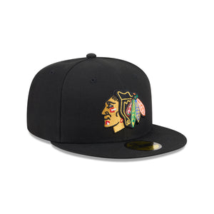 Chicago Blackhawks New Era OTC 59FIFTY Fitted NHL Cap in Rot, Seitenansicht