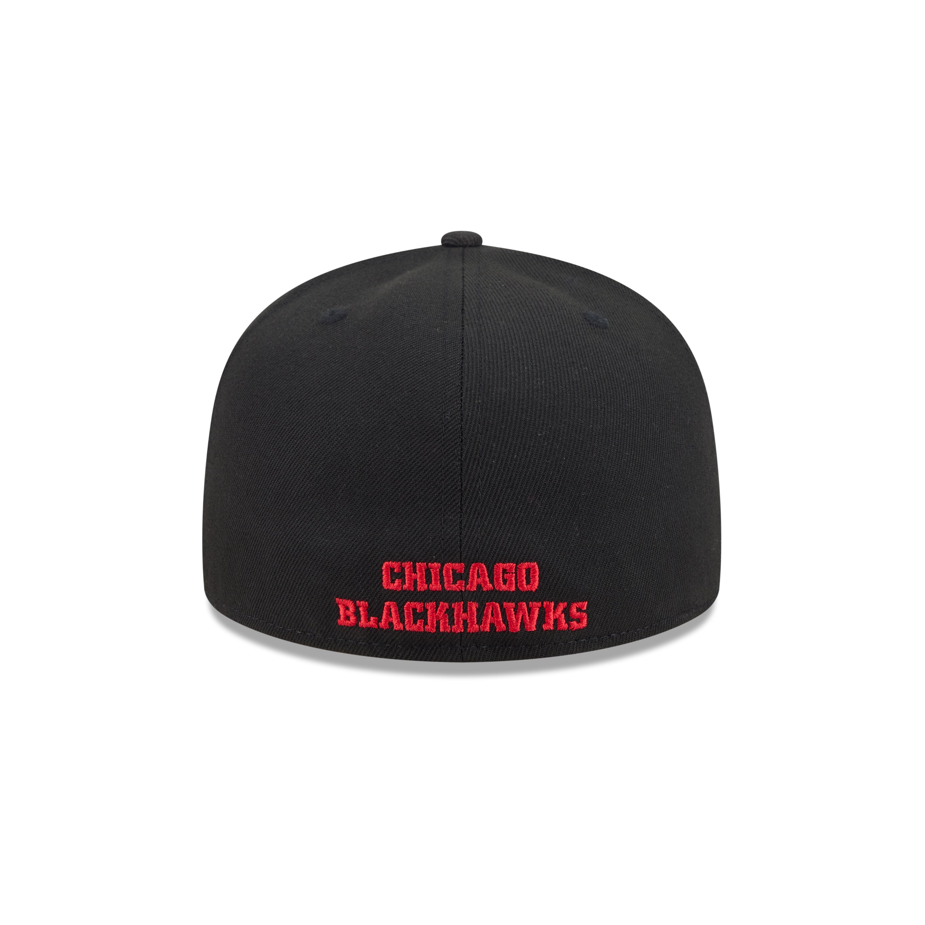 Chicago Blackhawks New Era 59FIFTY Fitted NHL Cap in Rot, mit strukturiertem Schirmmützendesign