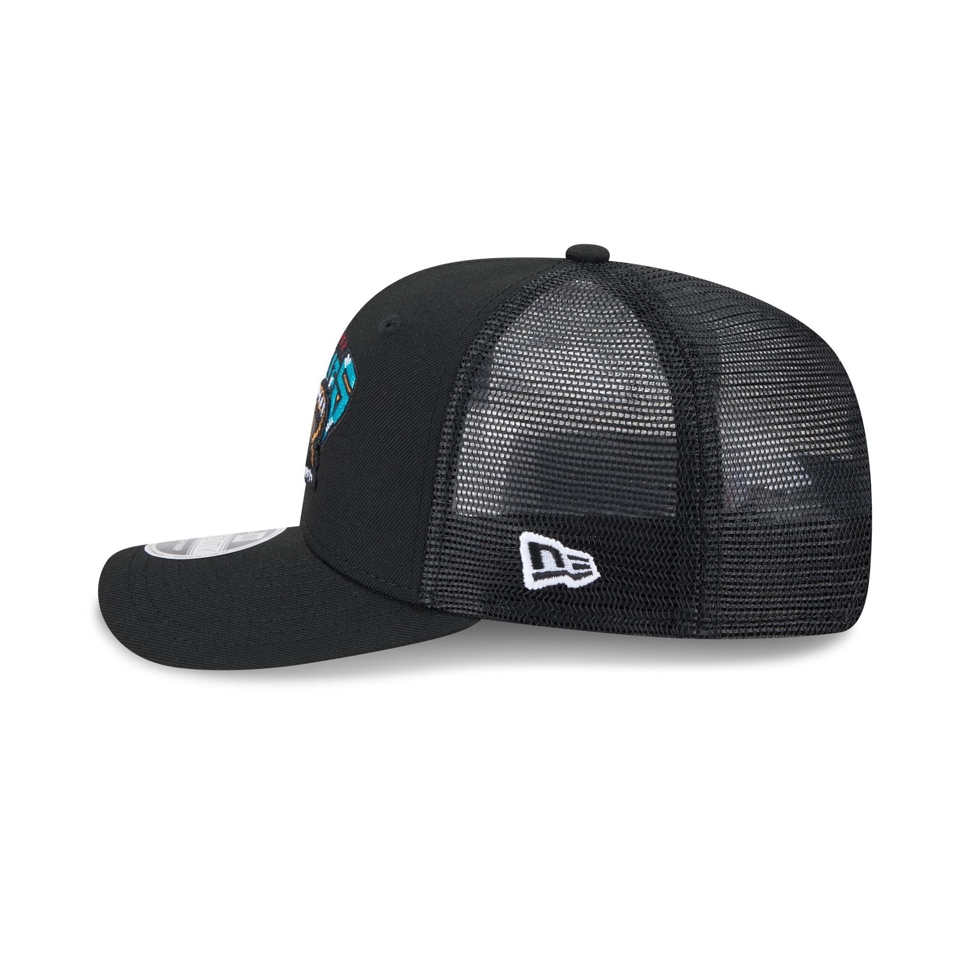 Vancouver Grizzlies New Era Hardwood Classic Trucker Mesh NBA Cap Schwarz