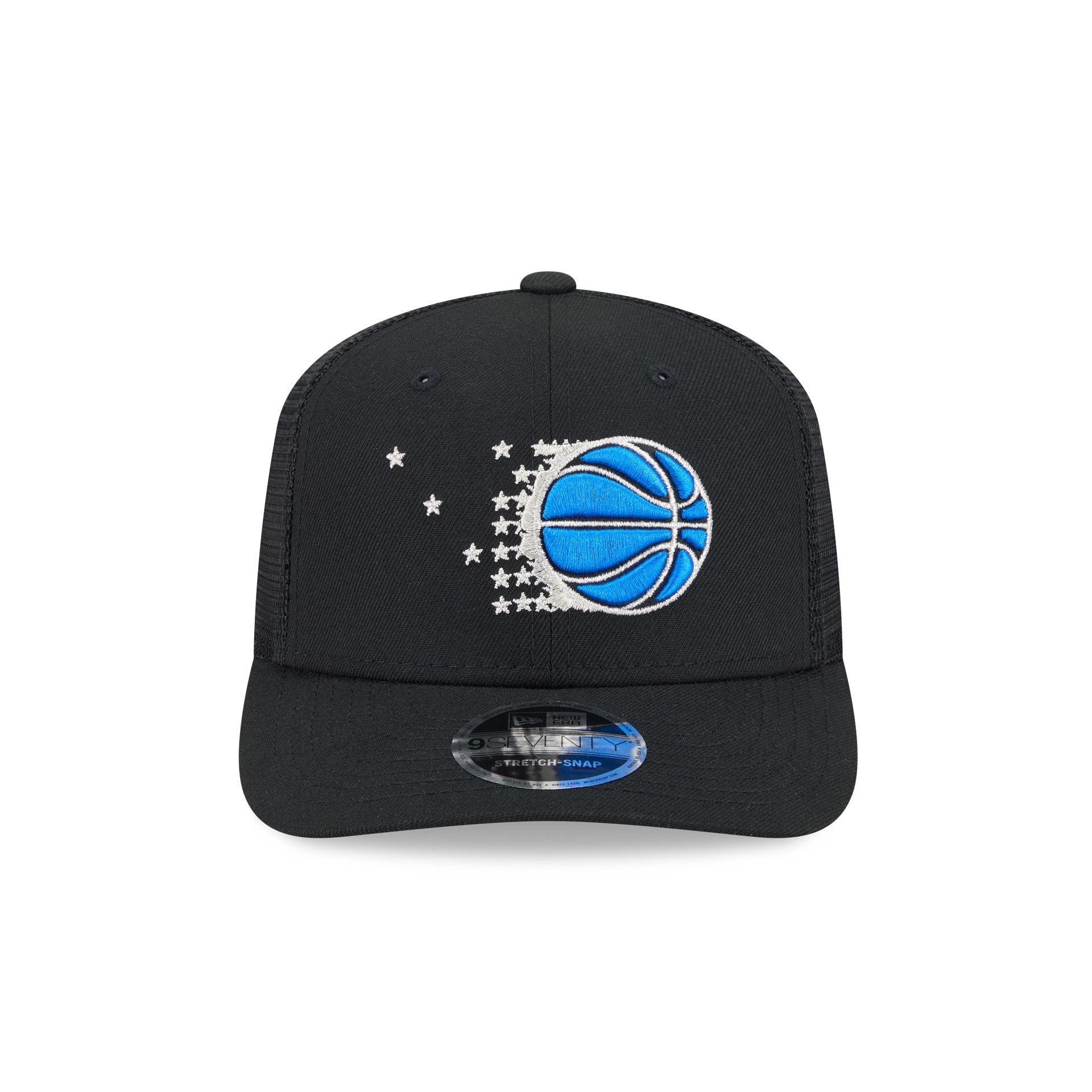 Orlando Magic New Era Hardwood Classic Trucker Mesh NBA Cap Schwarz