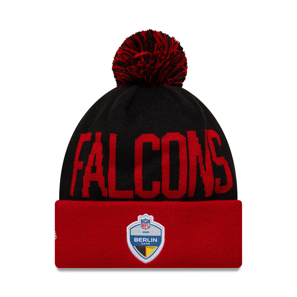 Atlanta Falcons New Era NFL Berlin Game 2025 Cuff Knit Beanie Schwarz