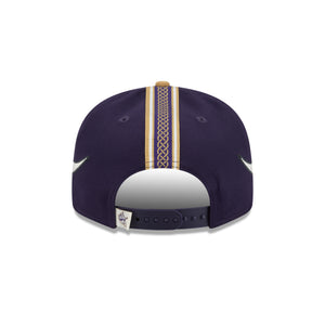 Lila New Era NFL 9FIFTY Cap mit Vikings-Logo, Teil des Minnesota Vikings Rivalries Helmet Packs, limitierte NFL-Kappen.