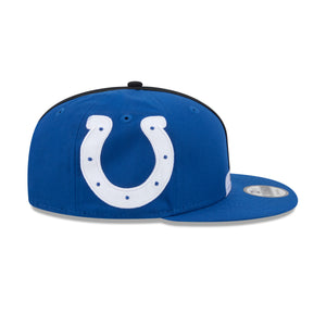 Neue Era Indianapolis Colts 2026 Rivalries Limited Helmets 9FIFTY NFL Cap, blaue Cap mit Team-Logo und seitlichem Design