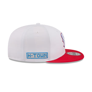 Houston Texans 2026 NFL Rivalries 9FIFTY Snapback Cap von NEW ERA, weiße Baseball-Kappe mit Logos und NFL-Design.