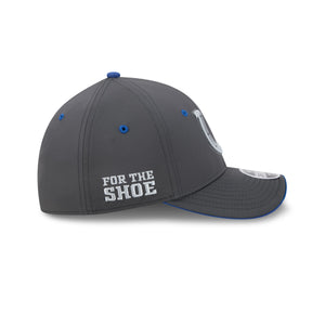 Neue Era Indianapolis Colts 39THIRTY Flex Cap in Grau, NFL Rivalries Sideline, Sports-Baseball Cap, Vorder- und Rückansicht