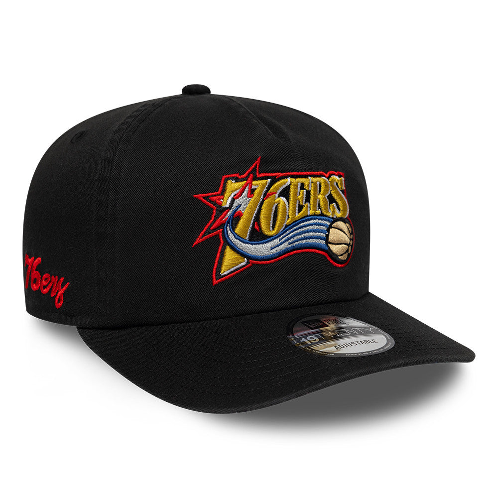 Philadelphia 76ers New Era NBA Hardwood Classic 19TWENTY Verstellbare Cap Schwarz