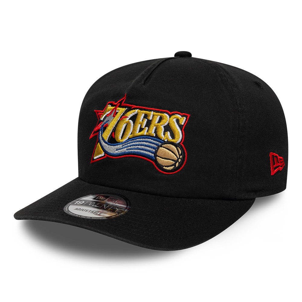 Philadelphia 76ers New Era NBA Hardwood Classic 19TWENTY Verstellbare Cap Schwarz