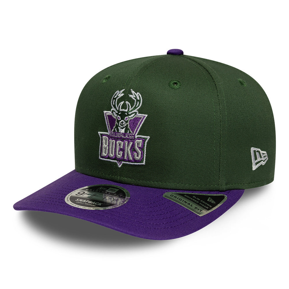 Milwaukee Bucks New Era NBA Hardwood Classic 9FIFTY Snapback Verstellbare Cap Grün