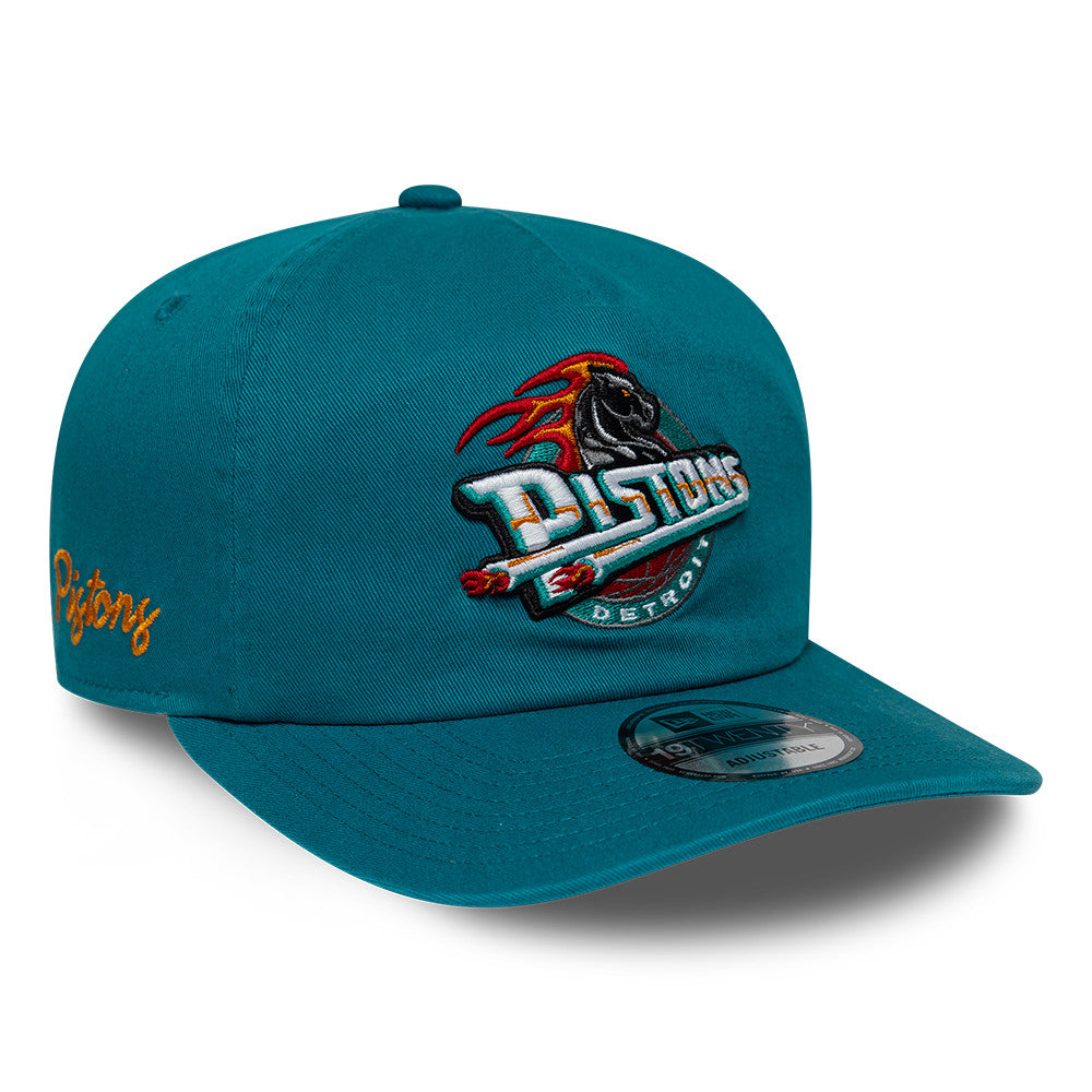 Detroit Pistons New Era NBA Hardwood Classic 19TWENTY Verstellbare Cap Türkis