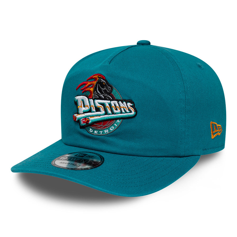 Detroit Pistons New Era NBA Hardwood Classic 19TWENTY Verstellbare Cap Türkis