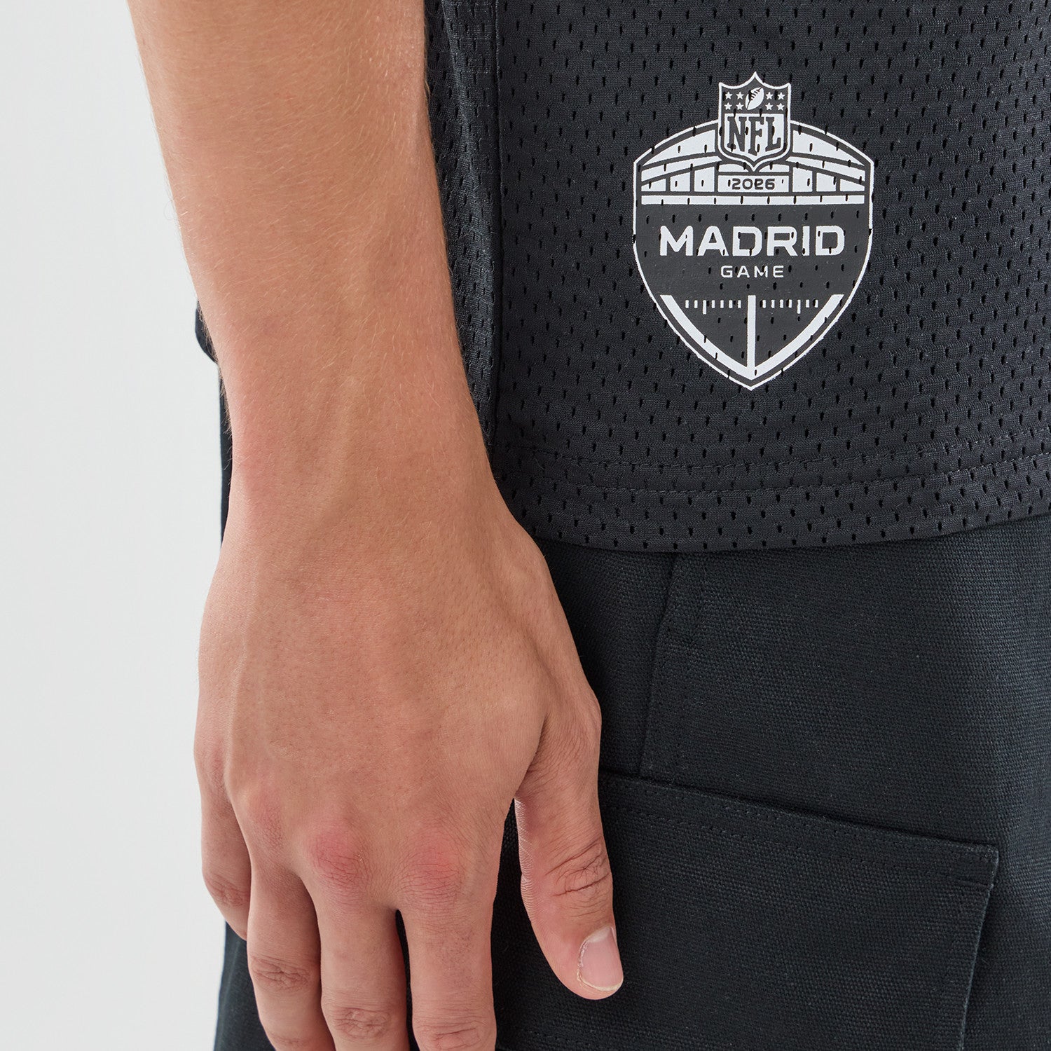 Atlanta Falcons New Era 2026 Madrid Game NFL Backprint Mesh Trikot Schwarz