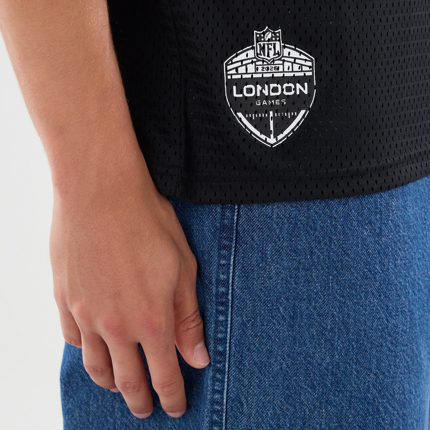 Jacksonville Jaguars New Era 2026 London Game NFL Backprint Mesh Trikot Schwarz