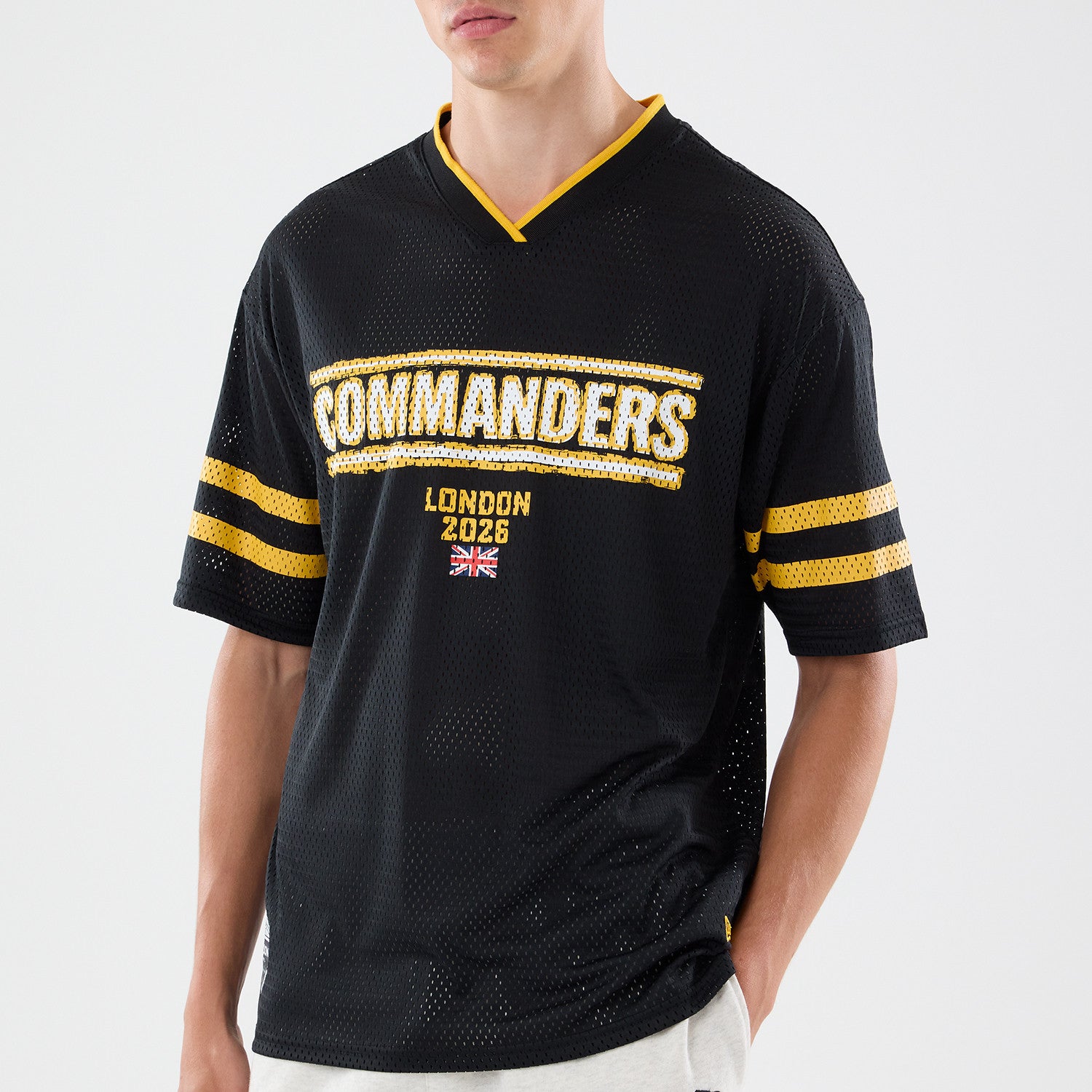 Washington Commanders New Era 2026 London Game NFL Backprint Mesh Trikot Schwarz