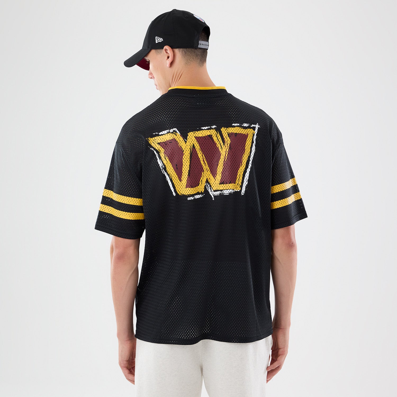 Washington Commanders New Era 2026 London Game NFL Backprint Mesh Trikot Schwarz
