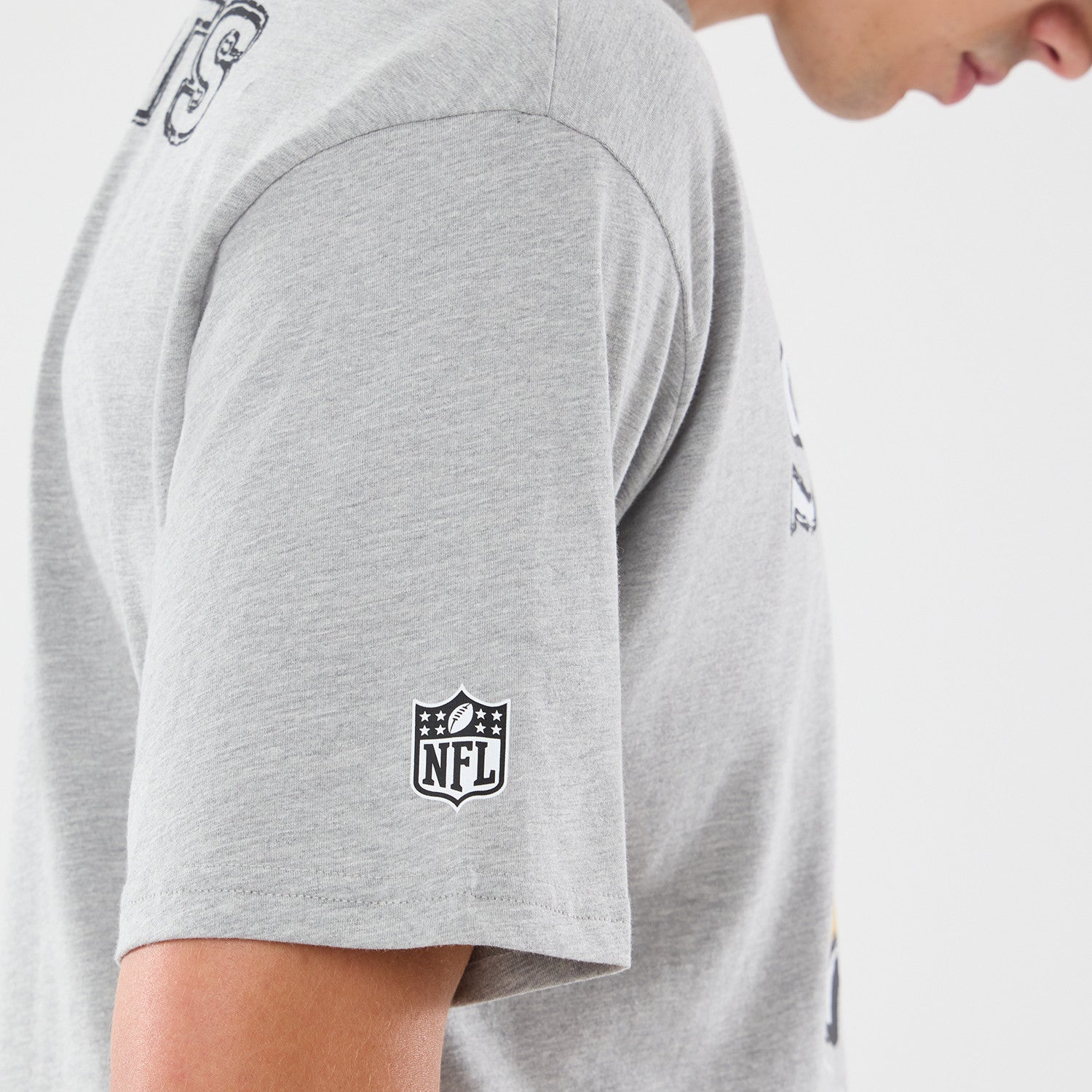 New Orleans Saints New Era 2026 Paris Game Backprint NFL T-Shirt Grau