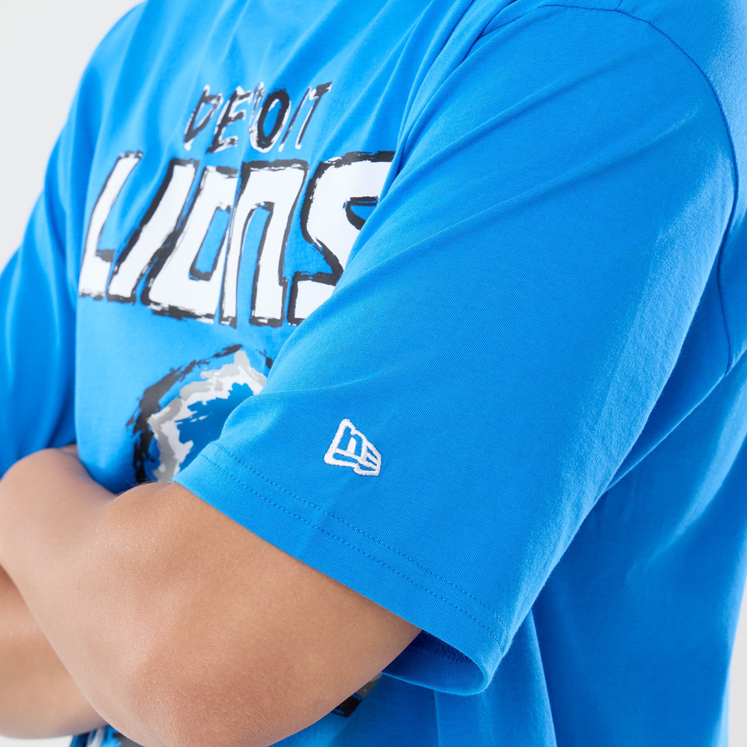 Detroit Lions New Era 2026 München Game Backprint NFL T-Shirt Blau