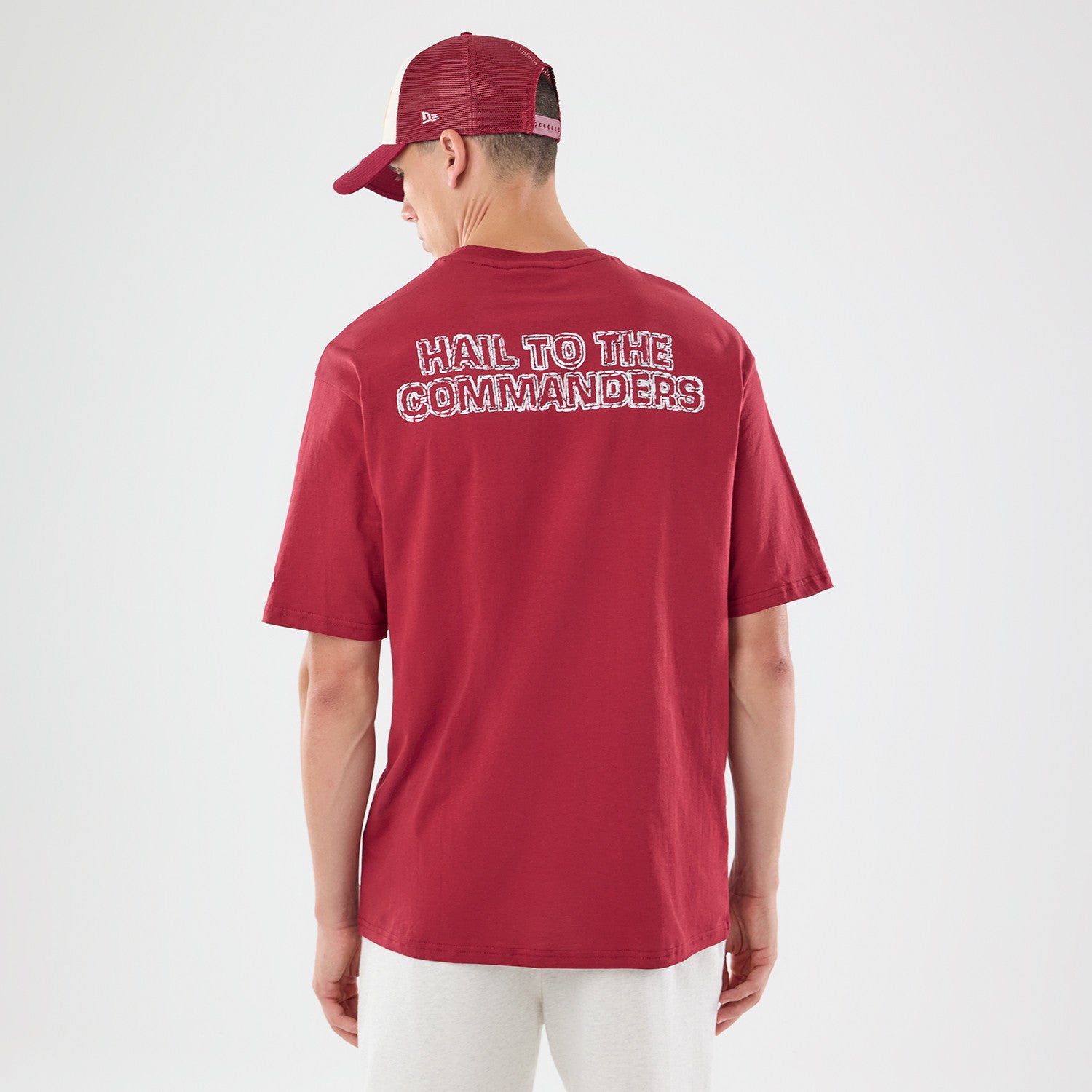 Washington Commanders New Era 2026 London Game Backprint NFL T-Shirt Rot