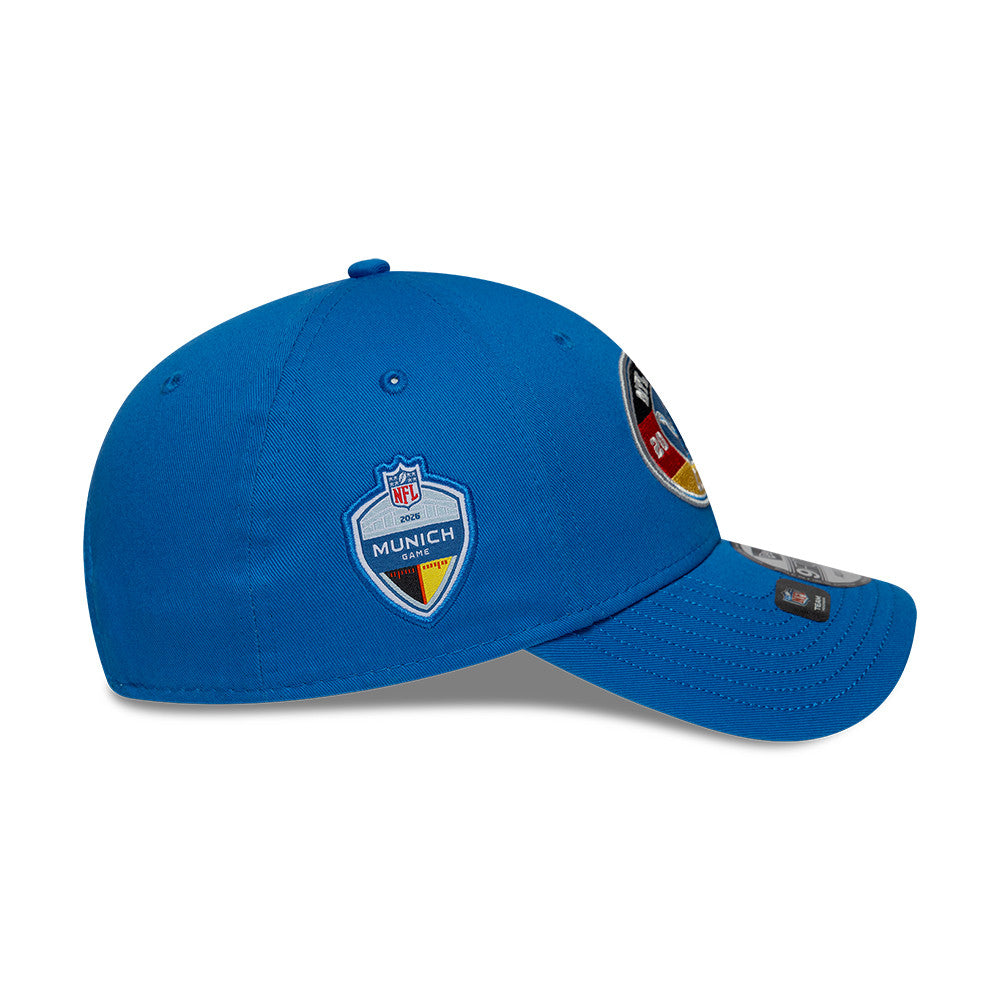Detroit Lions New Era 2026 München Game 9FORTY Snapback NFL Cap Blau
