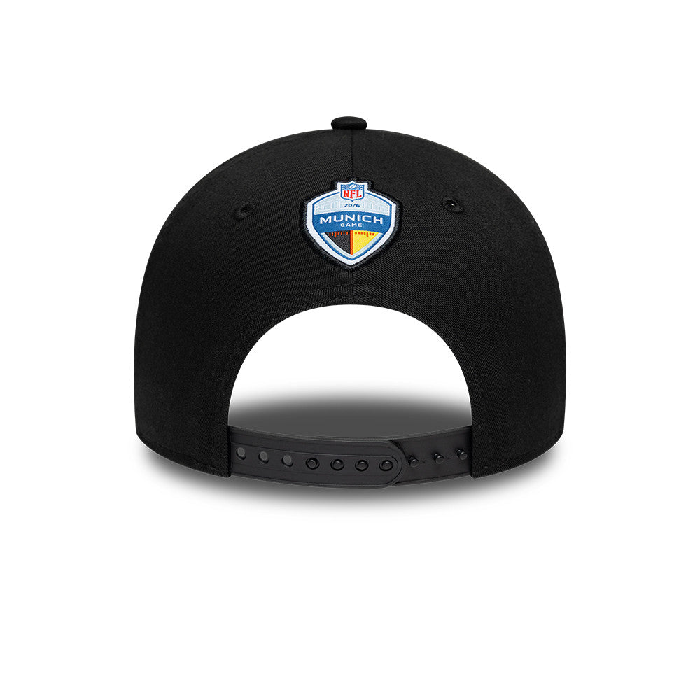 Detroit Lions New Era 2026 München Game Script 9FORTY Snapback NFL Cap Schwarz
