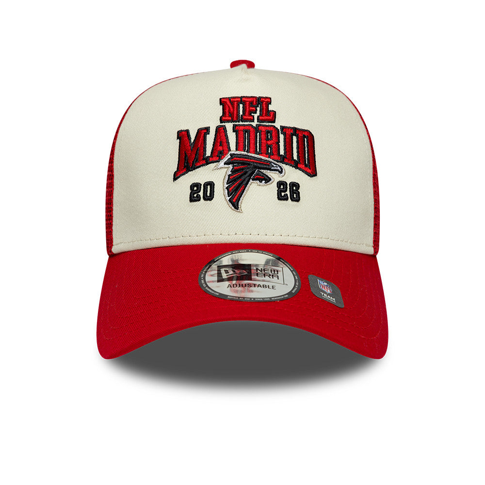 Atlanta Falcons New Era 2026 Madrid Game 9FORTY A-Frame Trucker NFL Cap Rot